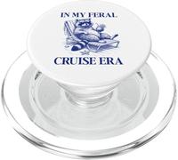 In My Feral Cruise Era Funny Ship Cruise Raccoon Vacaciones PopSockets PopGrip para MagSafe