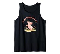 In My Happy Hog Era Cute Pig Positividad Farm Life Design Camiseta sin Mangas
