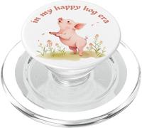 In My Happy Hog Era Cute Pig Positividad Farm Life Design PopSockets PopGrip para MagSafe