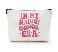 In My Maid of Honor Era - Bolsa de maquillaje de lona, bolsa de regalo para dama de honor, accesorios de fiesta nupcial para boda, despedida de soltera, compromiso, despedida de soltera, regalos para