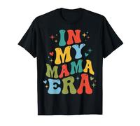 In My Mama Era Letras Retro Onduladas Maternidad Camiseta