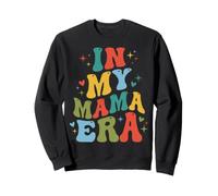 In My Mama Era Letras Retro Onduladas Maternidad Sudadera