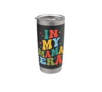 In My Mama Era Letras Retro Onduladas Maternidad Vaso térmico de acero inoxidable de doble pared