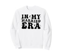 In My Married Era Moda Retro Boda Novia Groovy Lindo Sudadera