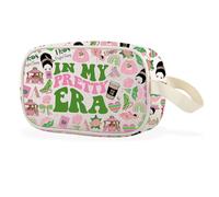 in My Pretty Era - Bolsa de maquillaje transparente para regalo de hermandad de mujeres en rosa y verde, Pretty Era Cbag Eu, Multifuncional: