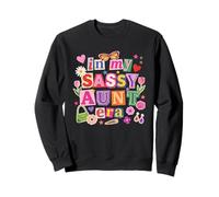 In My Sassy Aunt Era - Estilo de Letra de Corte de Revista Retro Sudadera