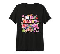 In My Sassy Mamaw Era - Estilo de Letra de Corte de Revista Retro Camiseta Premium