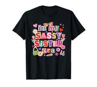 In My Sassy Sister Era - Estilo de Letra de Revista Retro Camiseta