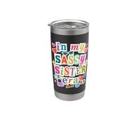 In My Sassy Sister Era - Letras cortadas retro 90s Vibes Vaso térmico de acero inoxidable de doble pared