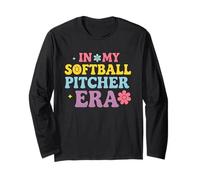 In My Softball Pitcher Era Groovy Fastpitch Gamer Girls Manga Larga