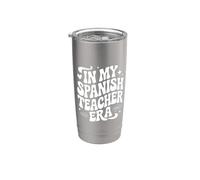In My Spanish Teacher Era Maestra Inglés Profesor Bilingüe Vaso térmico de acero inoxidable de doble pared