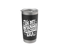 In My Spanish Teacher Era Maestra Inglés Profesor Bilingüe Vaso térmico de acero inoxidable de doble pared