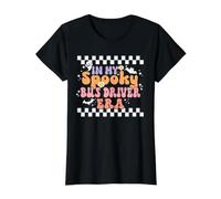 In My Spooky Bus Driver Era Retro Groovy Halloween Costume Camiseta gráfica económica, Mujer, Negro, XL