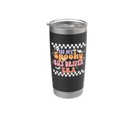In My Spooky Bus Driver Era Retro Groovy Halloween Costume Vaso térmico de acero inoxidable de doble pared