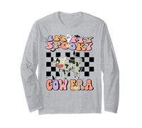 In My Spooky Cow Era Groovy Halloween Animals Costume Manga Larga