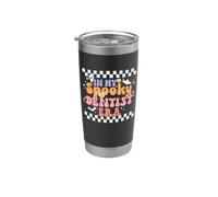In My Spooky Dentist Era Retro Groovy Halloween Costume Vaso térmico de acero inoxidable de doble pared