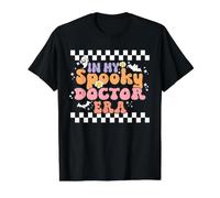 In My Spooky Doctor Era Retro Groovy Halloween Costume Camiseta gráfica económica, Hombre, Negro, S