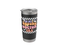 In My Spooky Doctor Era Retro Groovy Halloween Costume Vaso térmico de acero inoxidable de doble pared
