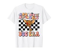 In My Spooky Dog Era Groovy Halloween Chihuahua Dogs Costume Camiseta gráfica económica, Hombre, Blanco, L