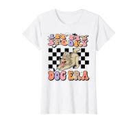 In My Spooky Dog Era Groovy Halloween Dogs Costume Camiseta gráfica económica, Mujer, Blanco, M