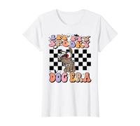 In My Spooky Dog Era Groovy Halloween Dogs Costume Camiseta gráfica económica, Mujer, Blanco, XS