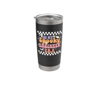 In My Spooky Engineer Era Retro Groovy Halloween Costume Vaso térmico de acero inoxidable de doble pared