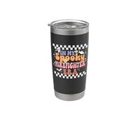 In My Spooky Firefighter Era Retro Groovy Halloween Costume Vaso térmico de acero inoxidable de doble pared
