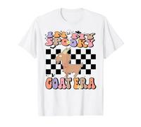 In My Spooky Goat Era Groovy Halloween Animals Costume Camiseta gráfica económica, Hombre, Blanco, S