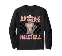 In My Spooky Monkey Era Groovy Halloween Animals Costume Manga Larga