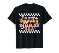 In My Spooky Nurse Era Retro Groovy Halloween Nurse Camiseta gráfica económica, Hombre, Negro, L