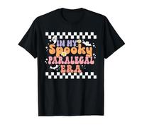 In My Spooky Paralegal Era Retro Groovy Halloween Paralegal Camiseta gráfica económica, Hombre, Negro, L