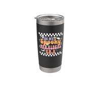 In My Spooky Paralegal Era Retro Groovy Halloween Paralegal Vaso térmico de acero inoxidable de doble pared