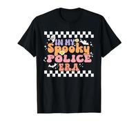 In My Spooky Police Era Retro Groovy Halloween Costume Camiseta gráfica económica, Hombre, Negro, XL