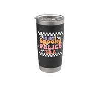 In My Spooky Police Era Retro Groovy Halloween Costume Vaso térmico de acero inoxidable de doble pared