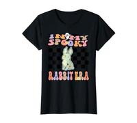 In My Spooky Rabbit Era Groovy Halloween Animals Costume Camiseta gráfica económica, Mujer, Negro, XS