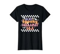 In My Spooky Therapist Era Retro Groovy Halloween Therapist Camiseta gráfica económica, Mujer, Negro, M