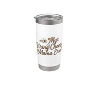 in My String Cheese Mama Era Funny Women Mom Mother's Day Vaso térmico de acero inoxidable de doble pared