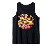 In My Wine Tasting Era Retro Funny Beber Floral Design Camiseta sin Mangas