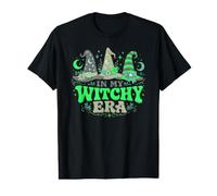in My Witchy Era Lucky Green Witch Hat Halloween Diseño Camiseta gráfica económica