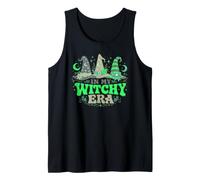 in My Witchy Era Lucky Green Witch Hat Halloween Diseño Camiseta sin Mangas