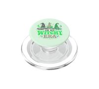 in My Witchy Era Lucky Green Witch Hat Halloween Diseño PopSockets PopGrip para MagSafe