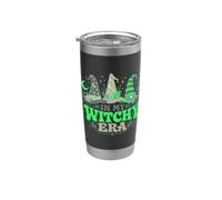 in My Witchy Era Lucky Green Witch Hat Halloween Diseño Vaso térmico de acero inoxidable de doble pared