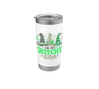 in My Witchy Era Lucky Green Witch Hat Halloween Diseño Vaso térmico de acero inoxidable de doble pared