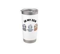 In My Zen Funny Cute Sloths Kawaii Yoga Perezoso Sin estrés Vaso térmico de acero inoxidable de doble pared