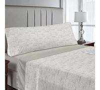 IN NICE Juego de Sabanas 3 Piezas 135x200 - Poliéster Microfibra - Sábana Bajera, Sábana Plana y 1 Funda de Almohada(Cama 135, VEIGA Beige)