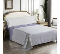 IN NICE Juego de Sabanas 3 Piezas 135x200 - Poliéster Microfibra - Sábana Bajera, Sábana Plana y 1 Funda de Almohada(Cama 135, CELLA Malva)