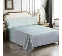 IN NICE Juego de Sabanas 3 Piezas 150x200 - Poliéster Microfibra - Sábana Bajera, Sábana Plana y 1 Funda de Almohada(Cama 150, OSORNO Verde)