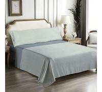 IN NICE Juego de Sabanas 3 Piezas 150x200 - Poliéster Microfibra - Sábana Bajera, Sábana Plana y 1 Funda de Almohada(Cama 150, CELLA Azul)