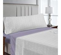 IN NICE Juego de Sabanas 3 Piezas 90x200 - Poliéster Microfibra - Sábana Bajera, Sábana Plana y 1 Funda de Almohada(Cama 90, CELLA Malva)