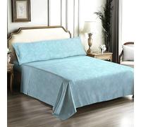 IN NICE Juego de Sabanas 3 Piezas 90x200 - Poliéster Microfibra - Sábana Bajera, Sábana Plana y 1 Funda de Almohada(Cama 90, ONIL Azul)